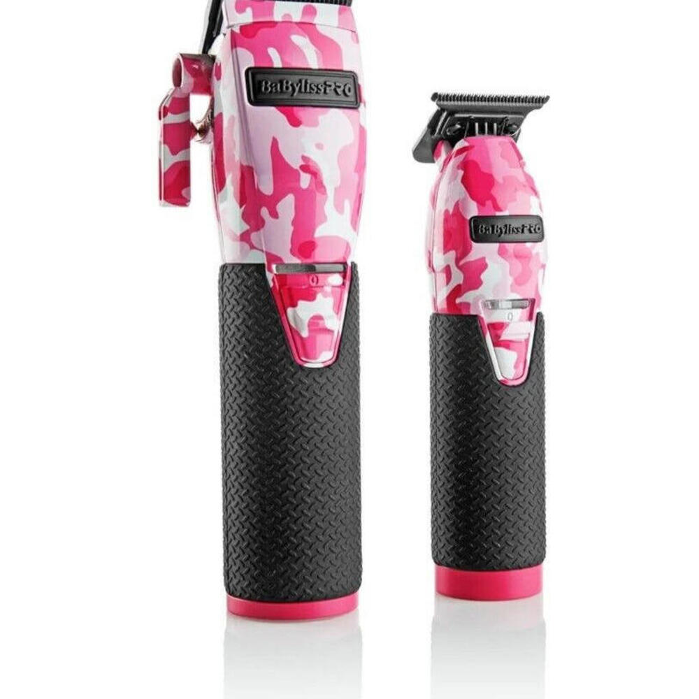 BaBylissPRO Pink Camo Hair Cutting Clipper and Trimmer Set